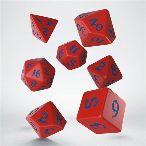 Classic Runic Red and Blue Dice Set - Rollespilsterninger - Q-Workshop